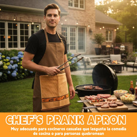 Treayes Chef's Prank Apron lightweight breathable fabric in action