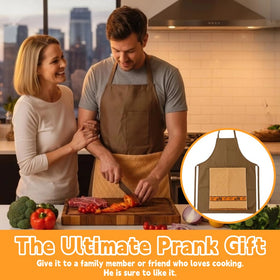 Treayes Chef's Prank Apron pocket surprise visible for party humor