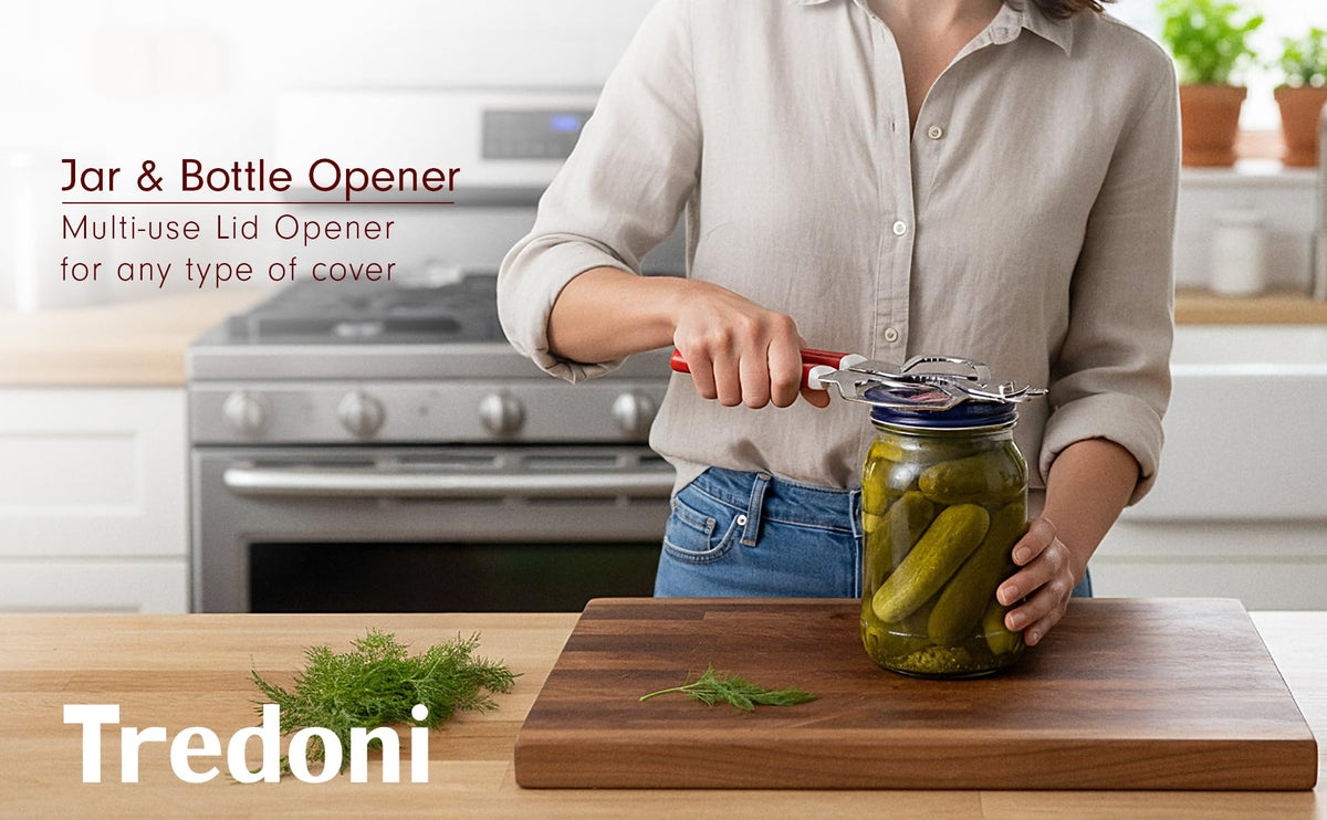Tredoni multi-purpose opener handles caps, cans, and nuts confidently