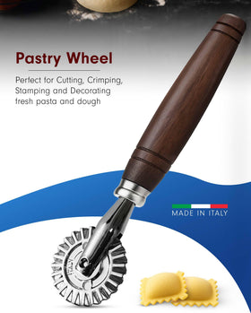 Tredoni pastry wheel for edge-crimping—perfect seals on pies.
