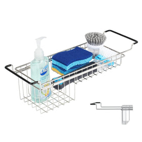 TreeLen expandable sink caddy over the sink keeps tools within reach