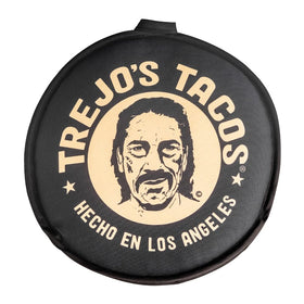 Trejo's Tacos tortilla warmer pouch in use, keeping tortillas warm for taco night and gatherings.