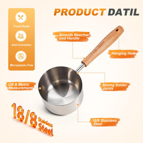 TREMENDRY 18-8 stainless steel scoop provides durable, BPA-free daily use.
