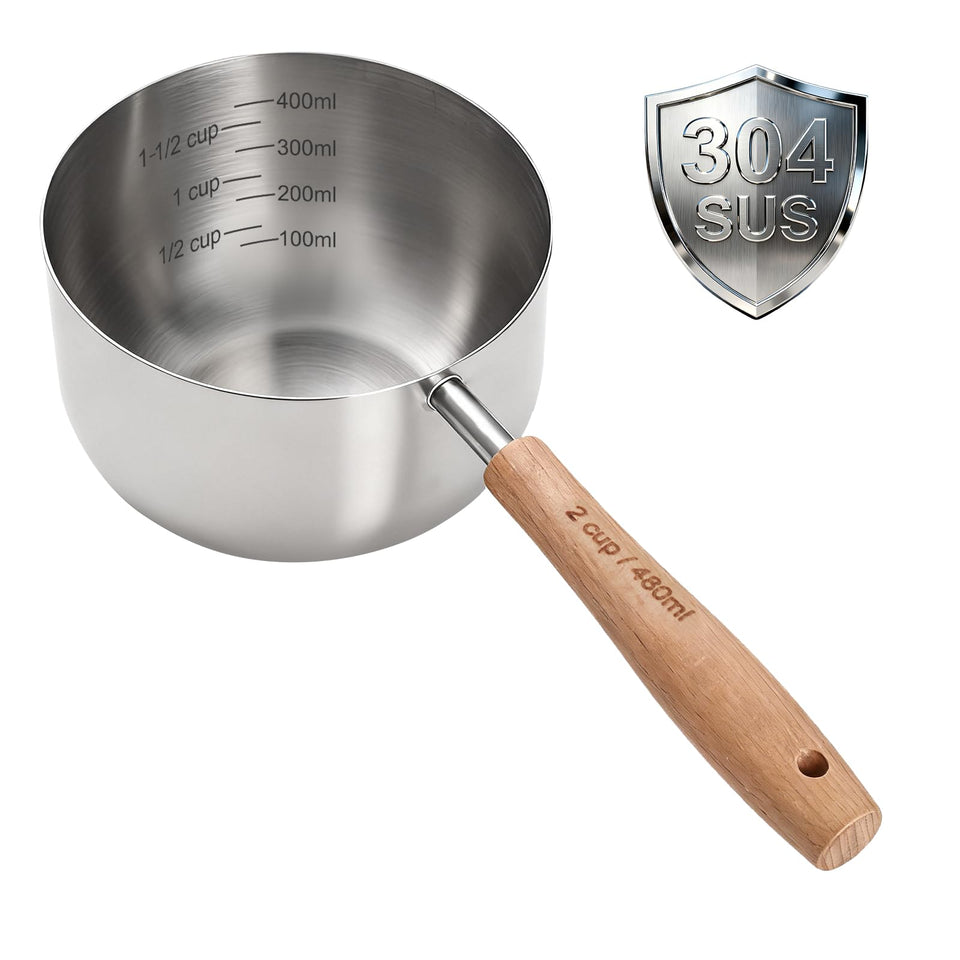 TREMENDRY 1pcs 2-cup scoop with clear 2-cup capacity for precise portions.