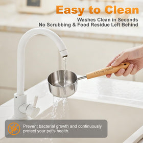 TREMENDRY BPA-free scoop is versatile for kitchen and pet feeding tasks.