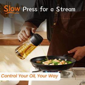 TrendPlain 2-in-1 oil dispenser demonstrates kitchen versatility and control.