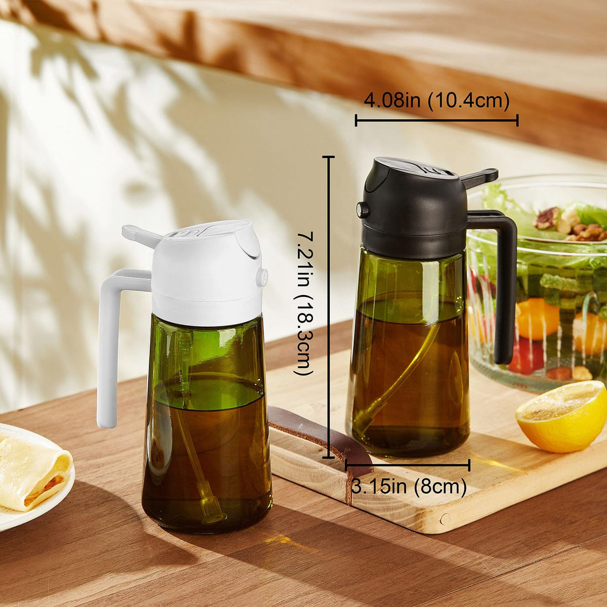 TrendPlain multi-function bottle combines pour and spray for versatile cooking.