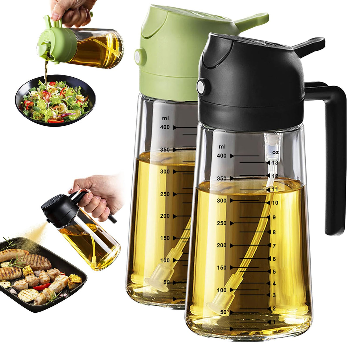 TrendPlain olive oil sprayer 16oz with fine mist for even coating
