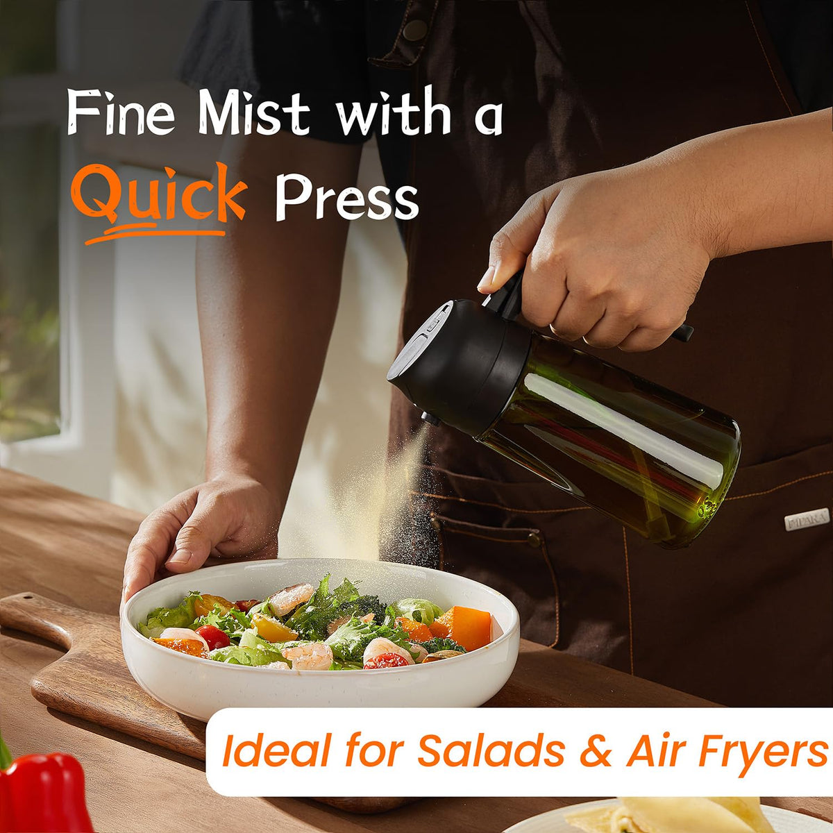 TrendPlain olive oil dispenser with light-blocking design keeps oil fresh longer.