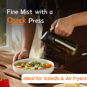 TrendPlain olive oil dispenser with light-blocking design keeps oil fresh longer.