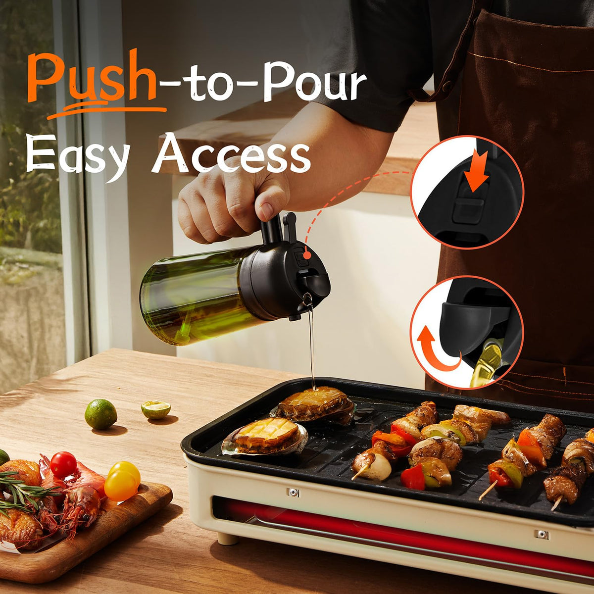 TrendPlain bottle combines pour and spray for streamlined cooking tasks.