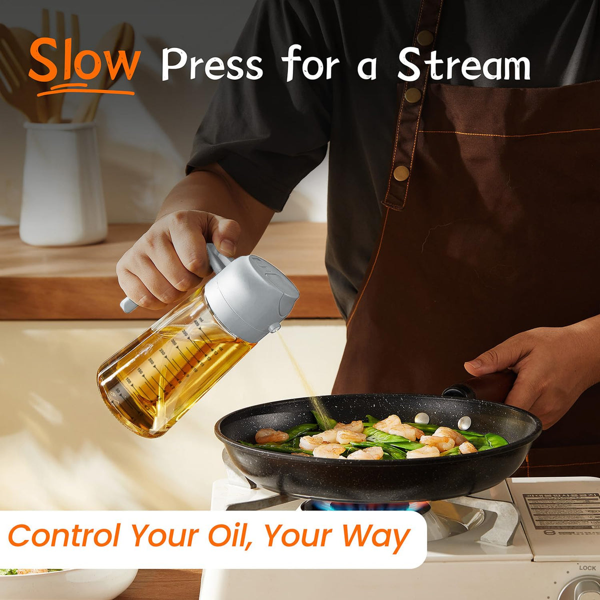 TrendPlain precision spray nozzle for controlled oil application and reduced waste.