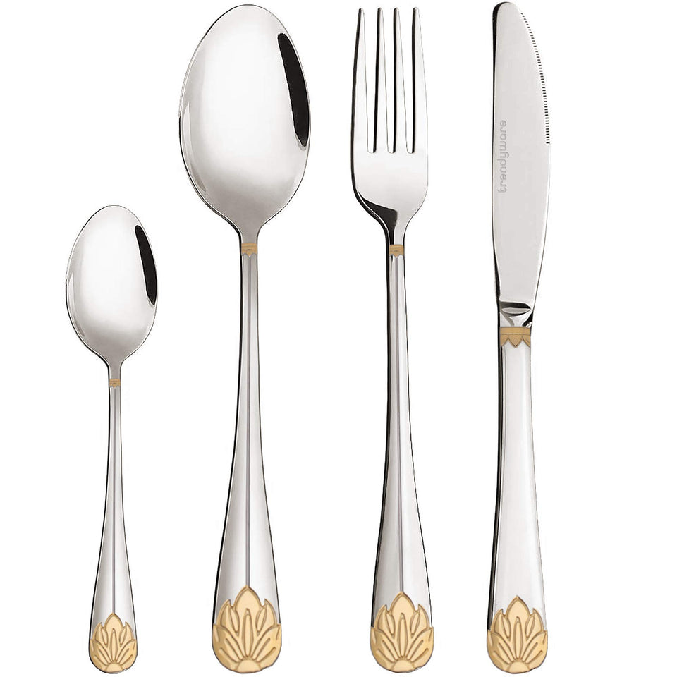 Trendware Silverware Set Limited Edition 24-piece for six, elevating family meals.