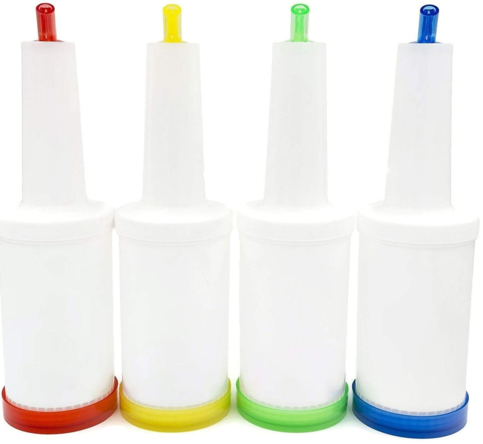 Trendy Bartender Flow N Stow bottle with precise pour spout for smooth pours.