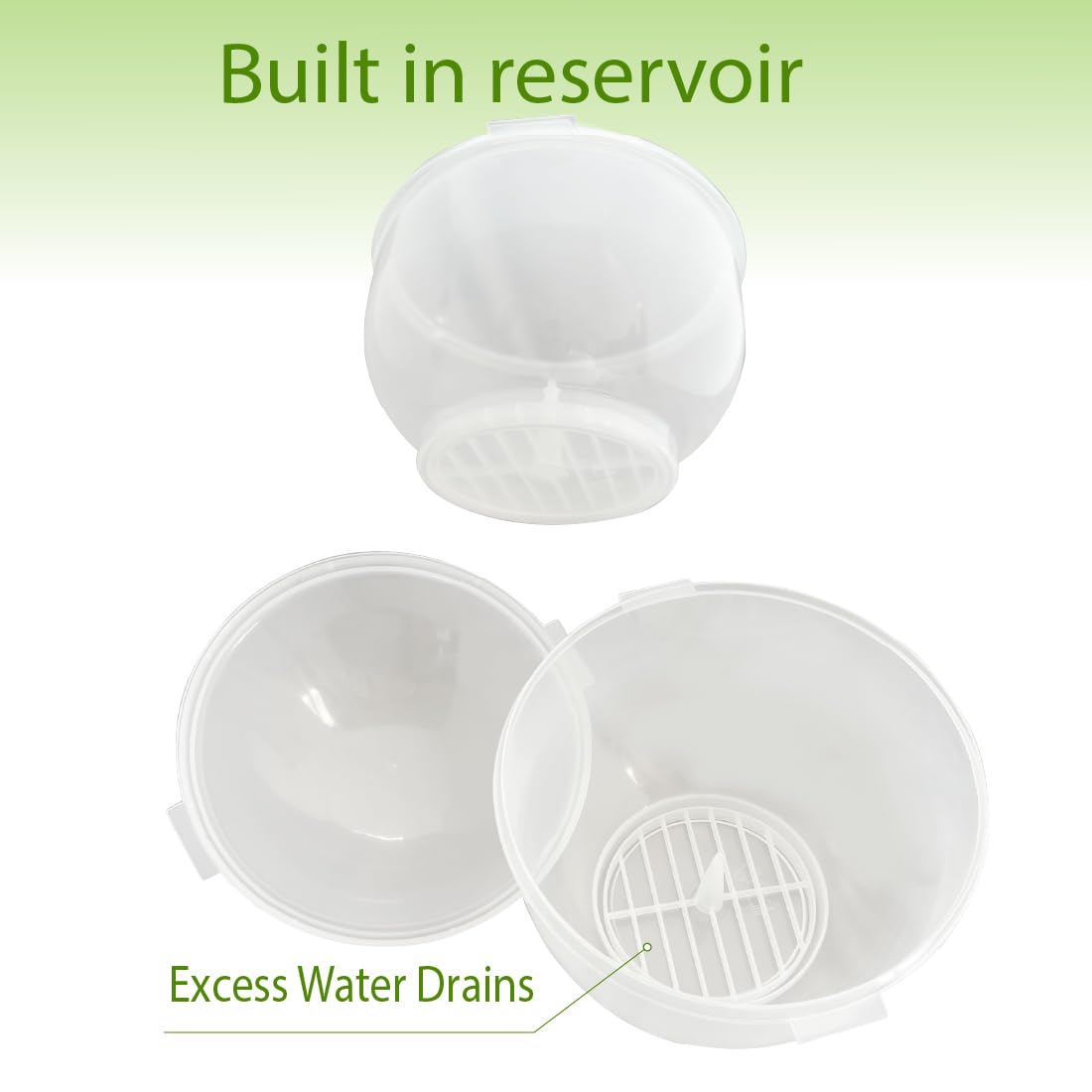Trenton Gifts Lettuce And Vegatable Storage Keeper in-use demonstrates ease of cleaning.
