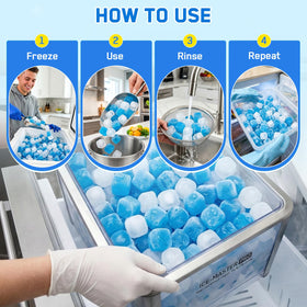 Trevionak leakproof laser-sealed ice cubes prevent leaks