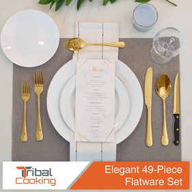 Tribal Cooking elegant tableware enhances entertaining and elevates dinner party ambience.