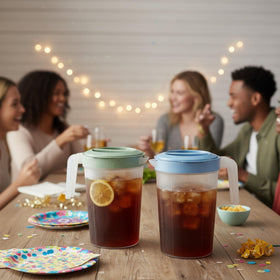 Tribello 1-gallon pitcher dimensions fit standard refrigerators.