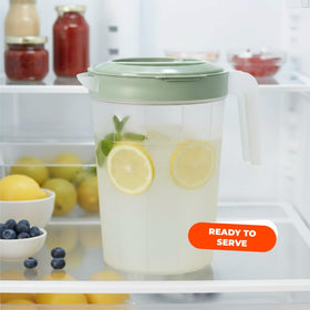 Tribello 1-gallon pitcher ideal for iced tea, water, or juice serving.