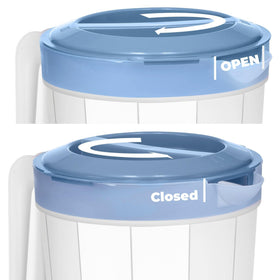 Tribello 1-gallon pitcher stable base reduces tipping when pouring.