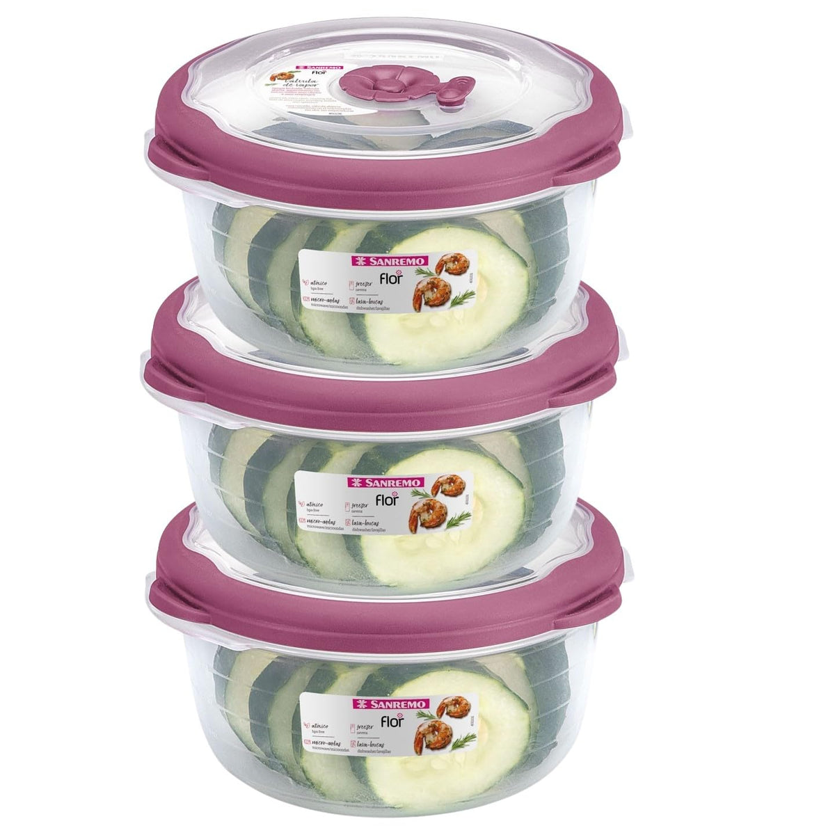 Tribello 3.1 cup bowls with lid for easy leftovers transport