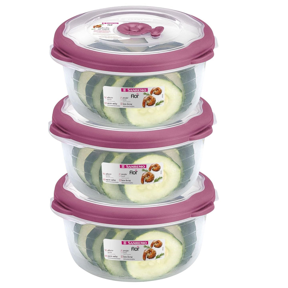Tribello 3.1 cup bowls with lid for easy leftovers transport