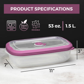 Tribello airtight 53oz container with leak-proof lid for meal prep