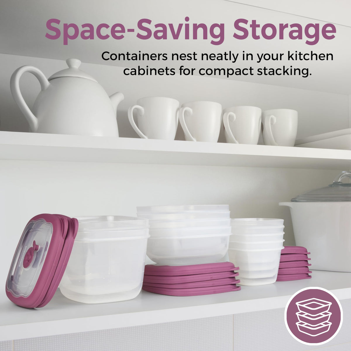 Tribello BPA-free bowl with modern design for fridge-to-table use.