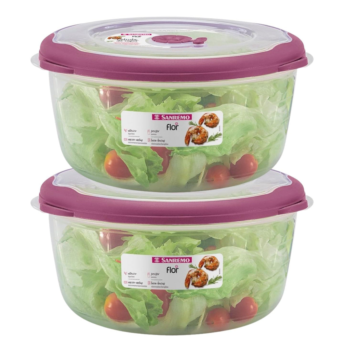Tribello large 10 cup bowl with lid for meal prep and storage.