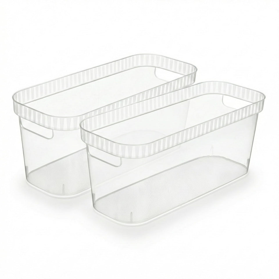 Tribello narrow storage bin with open top for quick access in tight spaces.