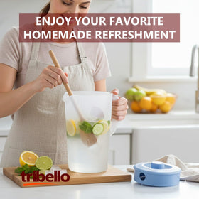 Tribello freezer-safe pitcher for ready-to-serve cold beverages.