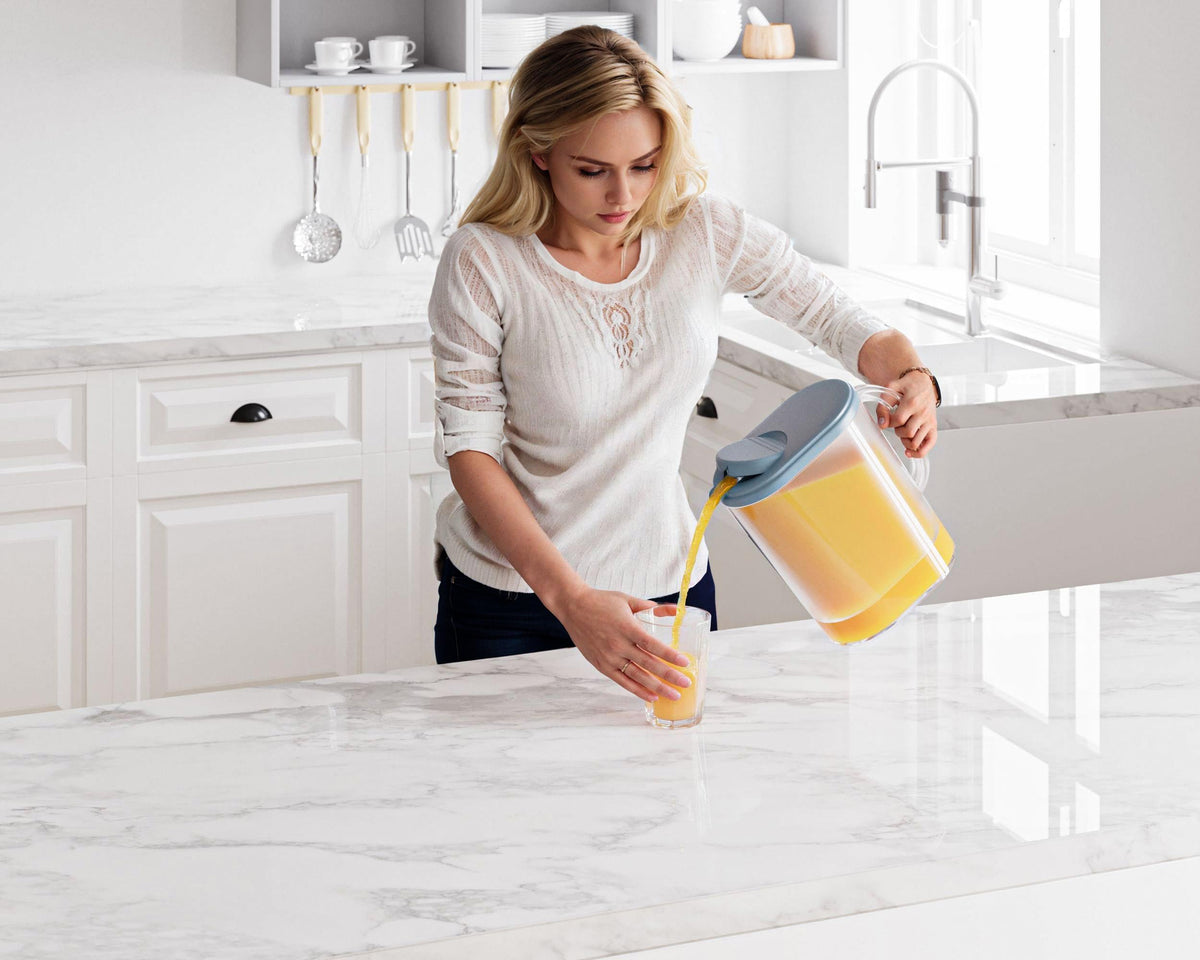 Tribello pitcher with graduated marks to help you mix precisely.