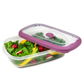 Tribello transparent container shows measurement lines for portions