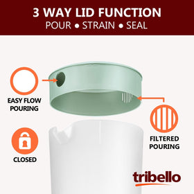 Tribello BPA-free durable plastic pitcher designed for daily use.