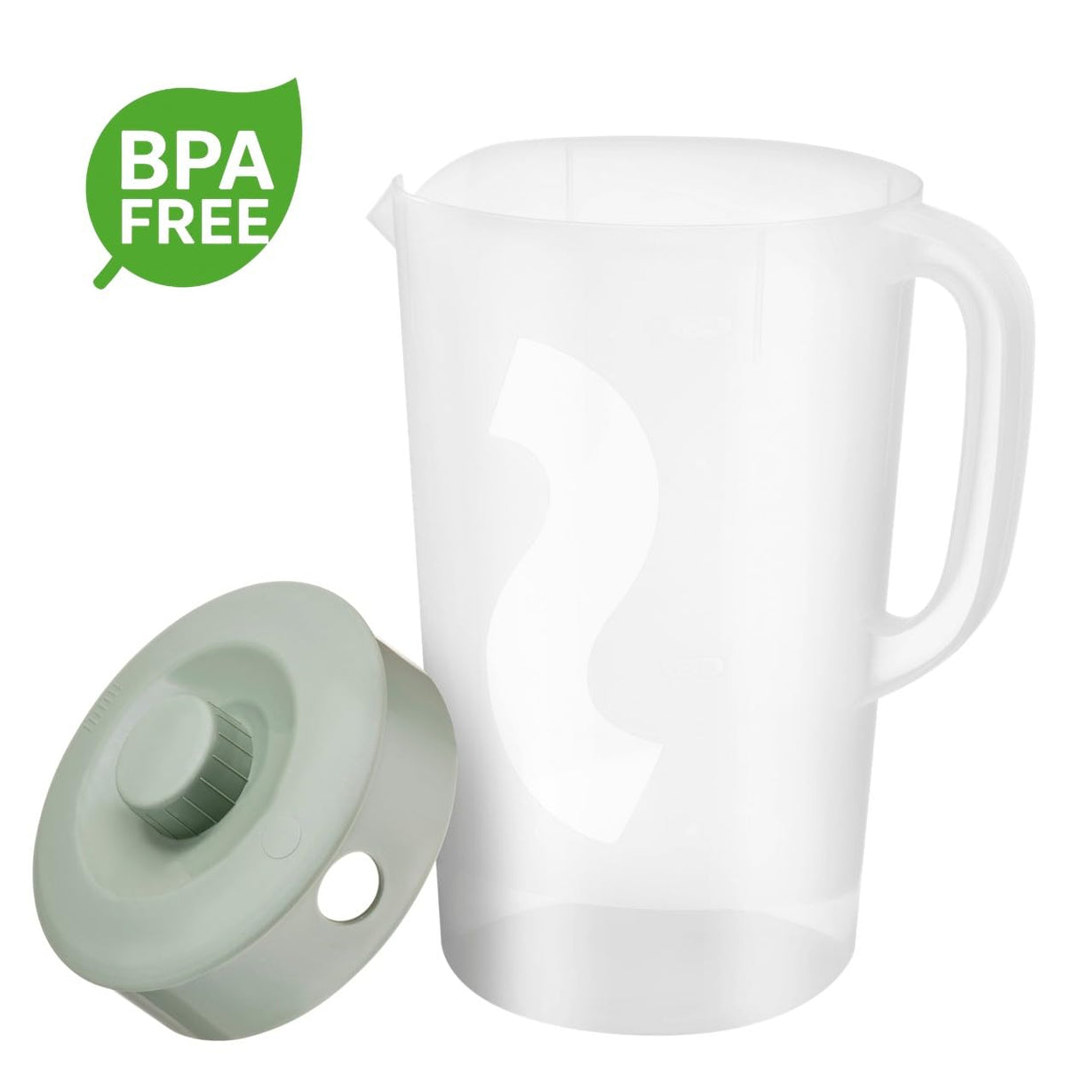 Tribello freezer-safe pitcher keeps drinks ready for quick chilling.