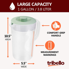 Tribello sage-green lid adds a stylish touch to kitchen and fridge.