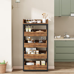Tribesigns easy-assembly storage rack with warranty for peace of mind.
