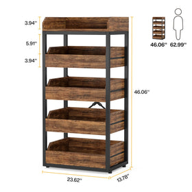 Tribesigns kitchen shelf multipurpose rack helps declutter countertops and store snacks.
