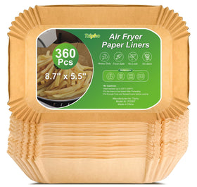 Tripho 360 pack air fryer liners ready for daily use with non-stick cleanups
