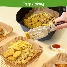 Tripho 8-inch parchment liners keep food from sticking while baking.