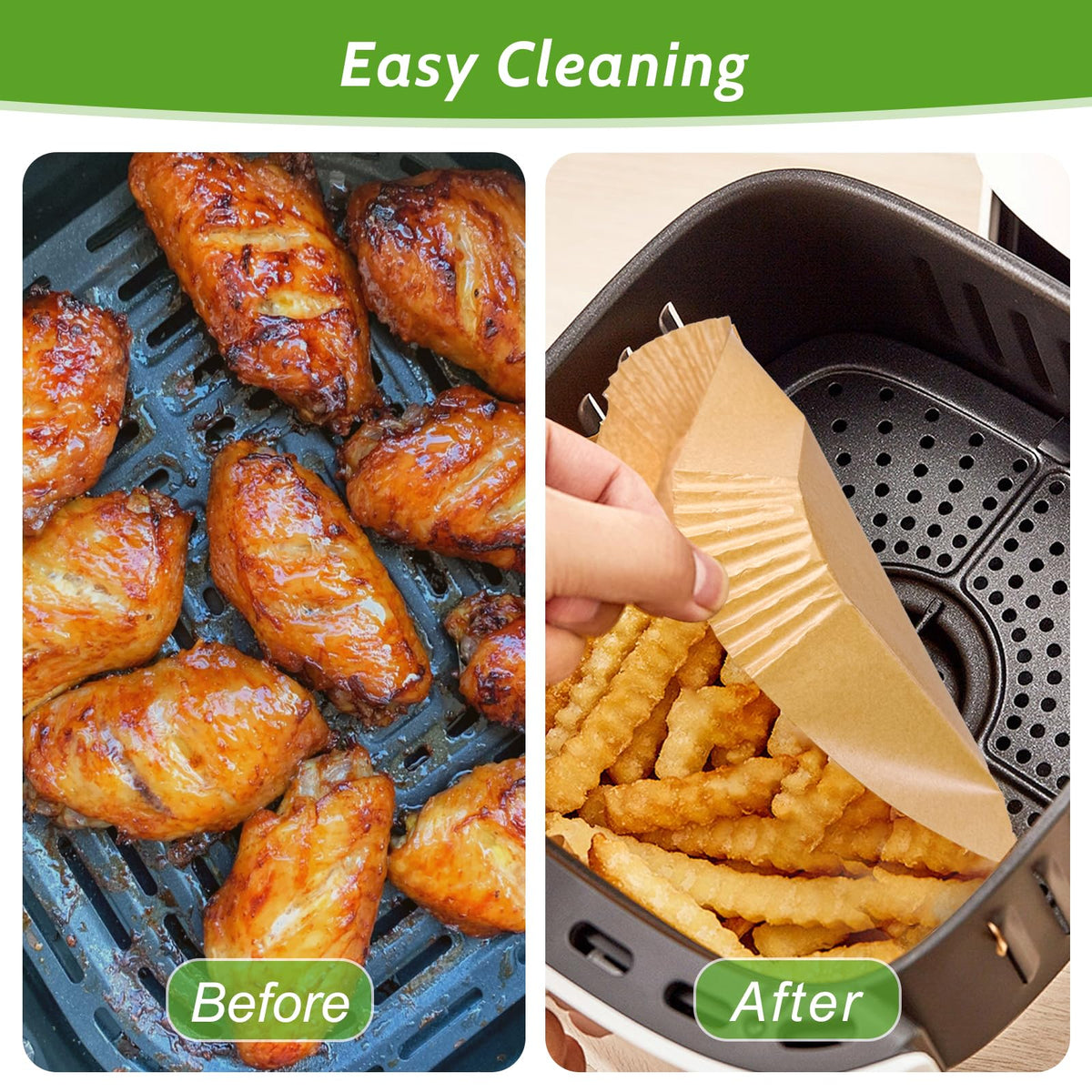 Tripho liners fit 5-8 qt baskets like Ninja Air Fryers for versatile use.