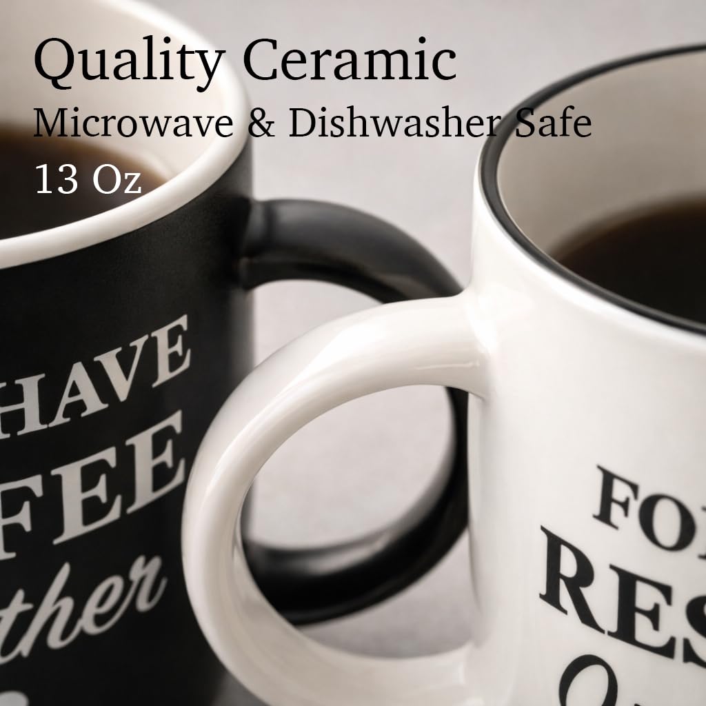 His and hers mugs for couples to share morning rituals.
