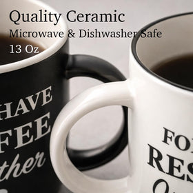 His and hers mugs for couples to share morning rituals.