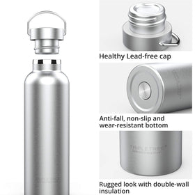 Triple Tree bottle ergonomic handle enables one-handed carrying.