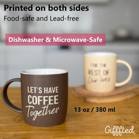 Triple Gifffted 13oz ceramic mugs provide durable, everyday coffee moments