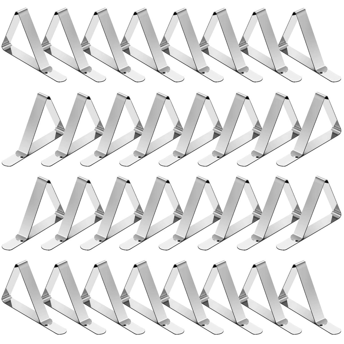 TriPole tablecloth clip 32-pack secures outdoor tablecloths for dining.