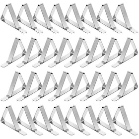 TriPole tablecloth clip 32-pack secures outdoor tablecloths for dining.