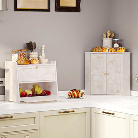 Trironsun bamboo bread storage with large capacity fits multiple loaves and snacks.