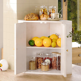 Trironsun on-the-counter storage saves space with a corner footprint.