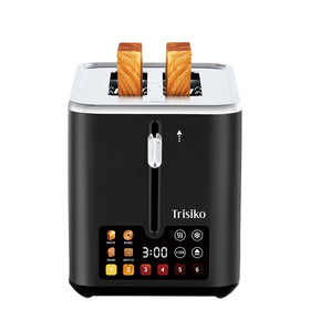 Trisiko toaster front view with touchscreen for quick breakfasts